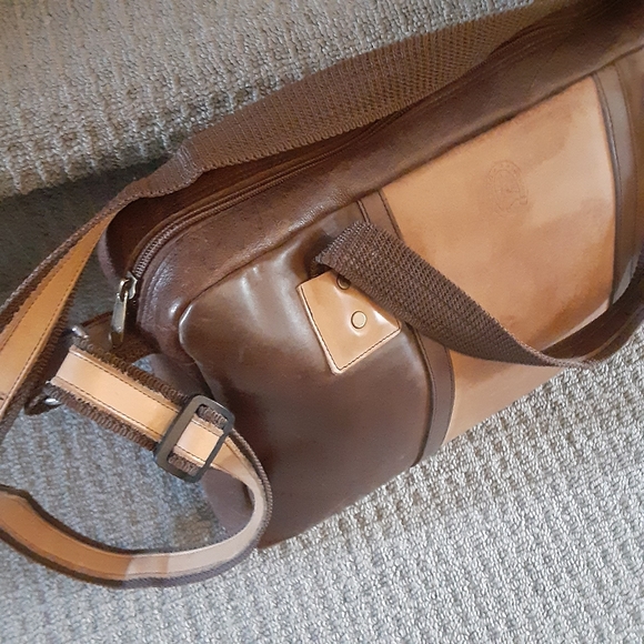 Vintage Genuine Leather Travel Tote Bag -Brown - Picture 4 of 6